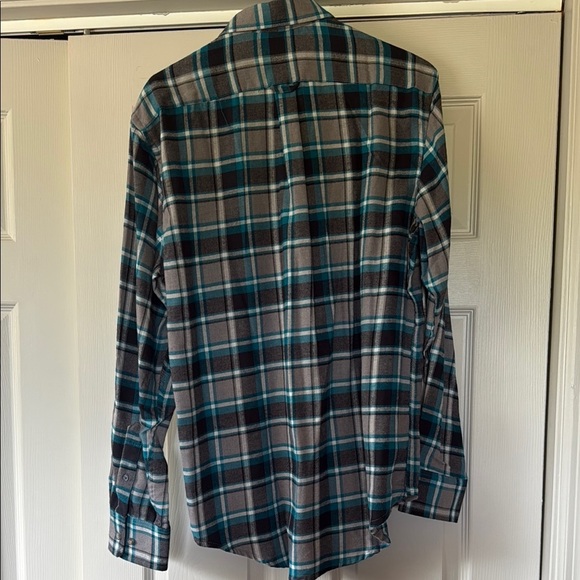 Izod Blue and Gray Casual Button Down Shirt - Picture 5 of 5